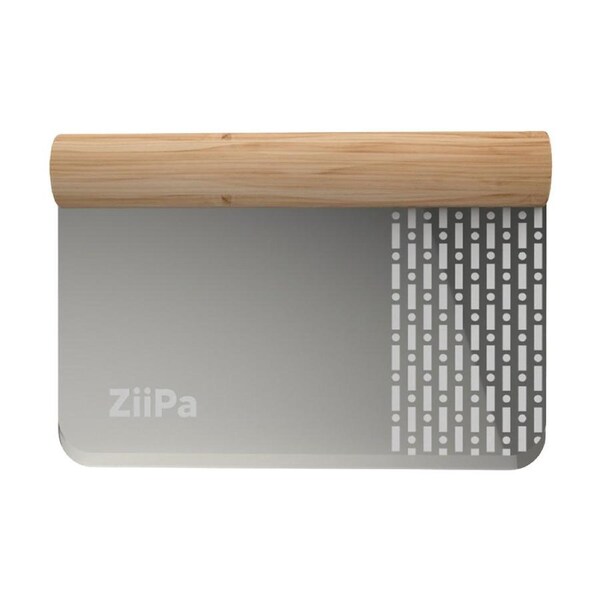 ZiiPa Paolo Pizza Stainless Steel Dough Scraper Beech Wood 16x11.3cm