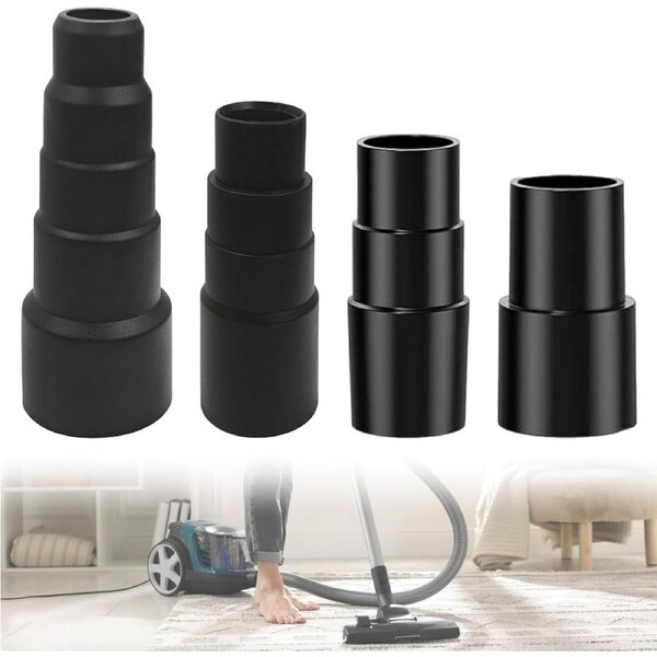 4 Pcs Universal Vacuum Hose Adapter Kit with Multiple Sizes (1 1/2''to 1 3/8''to 1 1/4''& 1''to 1 1/8''to 1 3/8",25/30/34 to 42 mm) for Wet Dry Shop Cleaners