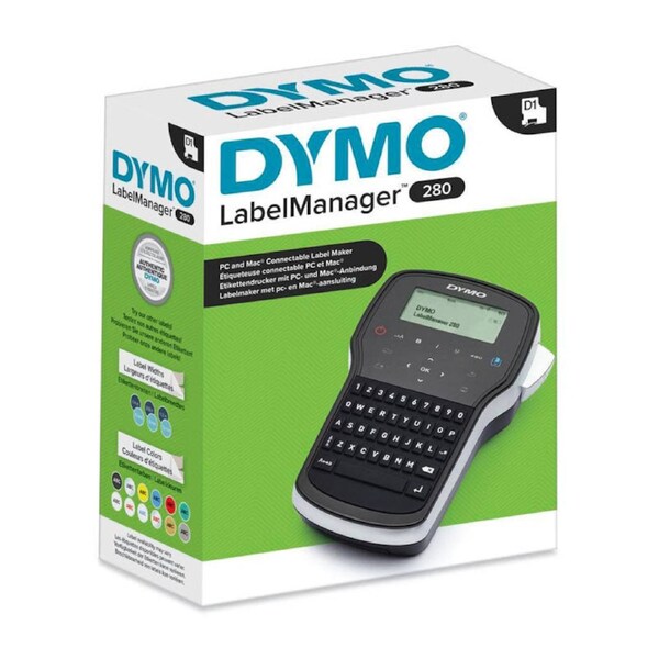 Dymo LabelManager 280P 24 mm Rechargeable Label Maker - QWERTY Keyboard & USB PC/Mac Connectivity