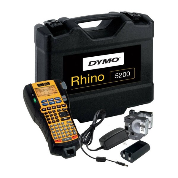 Dymo Rhino 5200 Industrial Label Maker - Fast, Rugged, 5 Line Display with "Hot Keys" & Barcodes