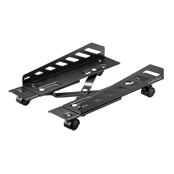 mbeat(R) activiva Heavy-Duty PC Mobile Floor Stand with Casters Black Adjustable Width and Length 16cm to 30cm Support Device Weight 25kg