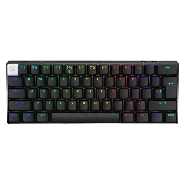 Logitech PRO X 60 LIGHTSPEED Wireless Gaming Keyboard - Black, Tri-Mode Connectivity