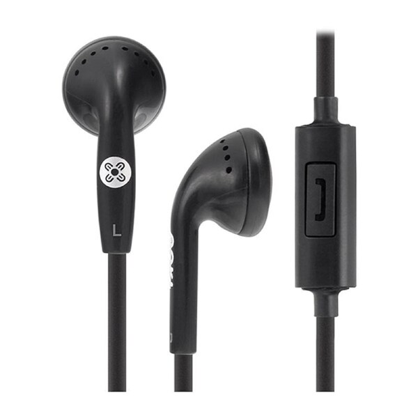 Moki Mic Earphones - Durable, Lightweight Wired Earbuds in Black