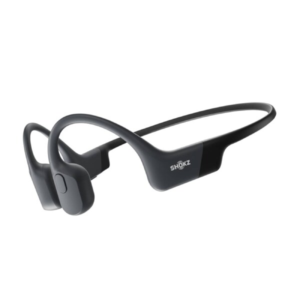 Shokz OpenRun – Black - Bone-Conduction Sports Headphones Featuring IP67 Waterproofing & Quick-Charge