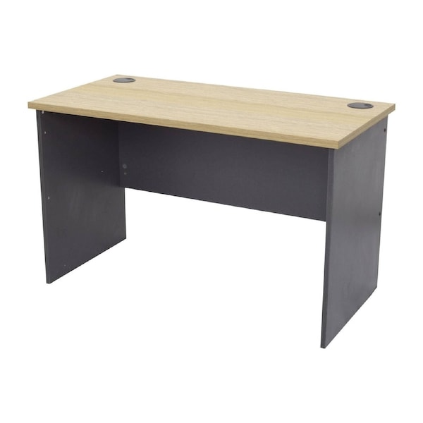 Rapid Worker Slab End Desk - Sturdy Office Desk with 25mm E1 Melamine Top and Classic Slab Ends