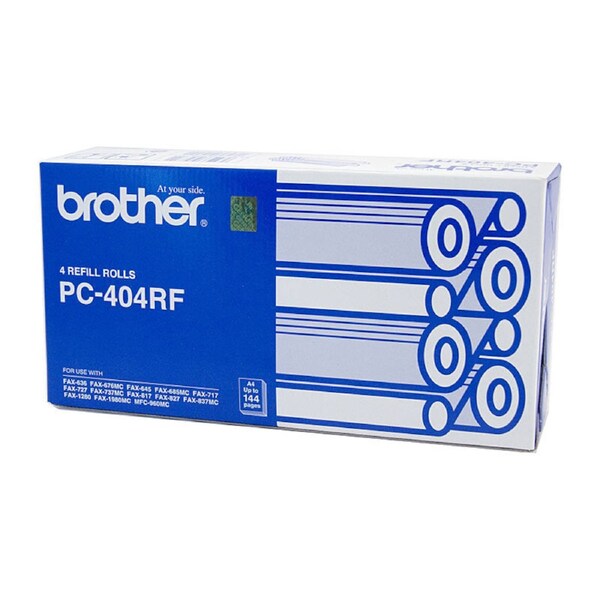 Brother PC-404RF Genuine Refill Rolls - 4-Pack for Fax Machines