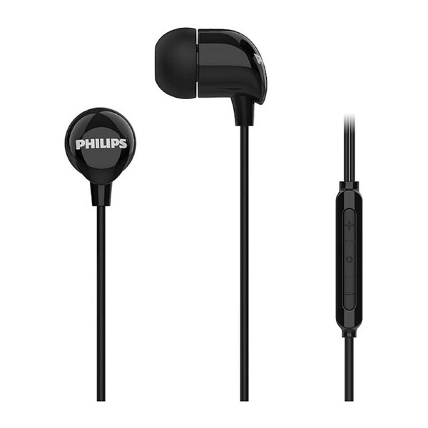 Philips Wired In-Ear USB-C Earphones - Black (BK) - Clear Digital Audio & Comfortable Fit