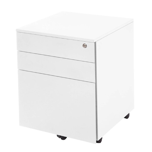 GO Mobile Pedestal – 3 Drawer Office Storage with Lockable Drawers and Castors