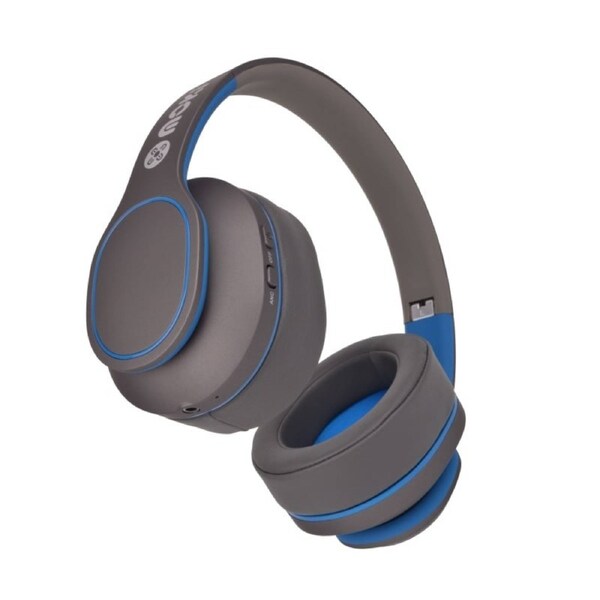 Moki Navigator On-Ear Headphones - Lightweight Wired Headset in Blue