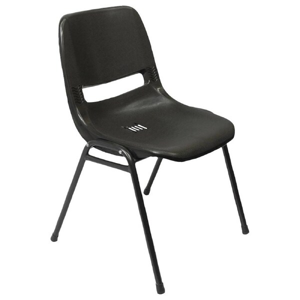 P100 Stackable Chair - Heavy-Duty Visitor Seating with Contoured Back and Sleek Frame