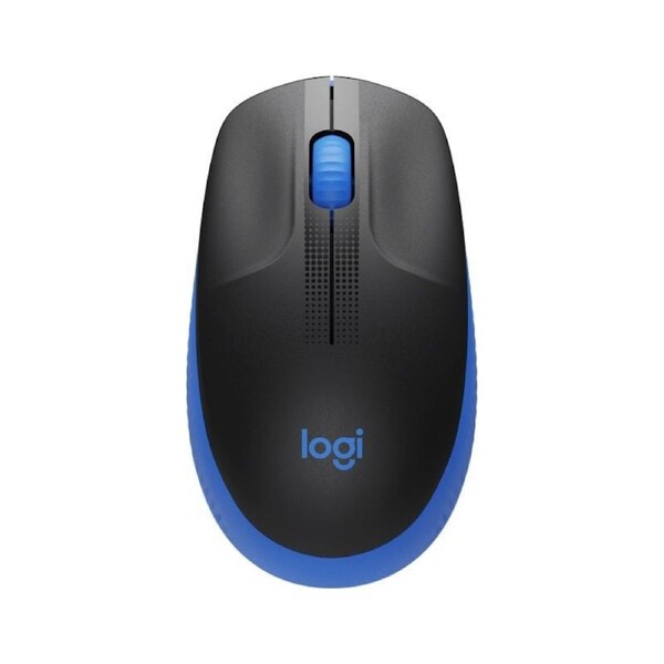 Logitech M190 Full-Size Wireless Mouse - BLUE from up to 10 meters away 1000 dpi, ONE AA- 18 months of worry-free usage