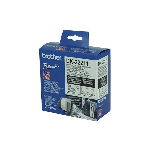 Brother DK-22211 Genuine Continuous White Paper Label Roll – 29mm x 15.24m