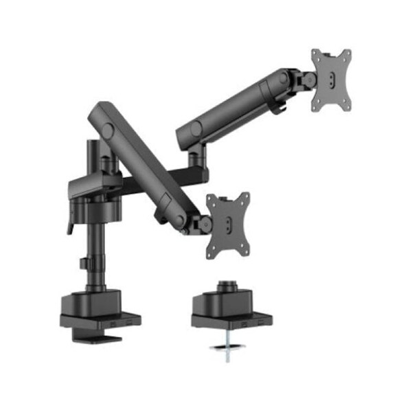 Brateck LDT84-C024P-B DUAL SCREEN POLE-MOUNTED HEAVY-DUTY MECHANICAL SPRING MONITOR ARM BLACK (new)
