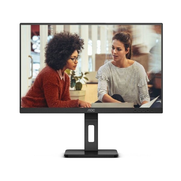 AOC 23.8" IPS FHD Monitor - Frameless, Height Adjustable, HDMI/DP/VGA, Low Blue Mode, Built-in Speakers