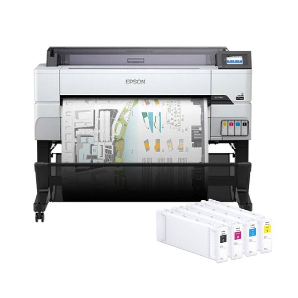 Epson SureColor T5465 36' Large Format Inkjet Printer - Fast CAD Plotter with High-Capacity E41L Pigment Inks