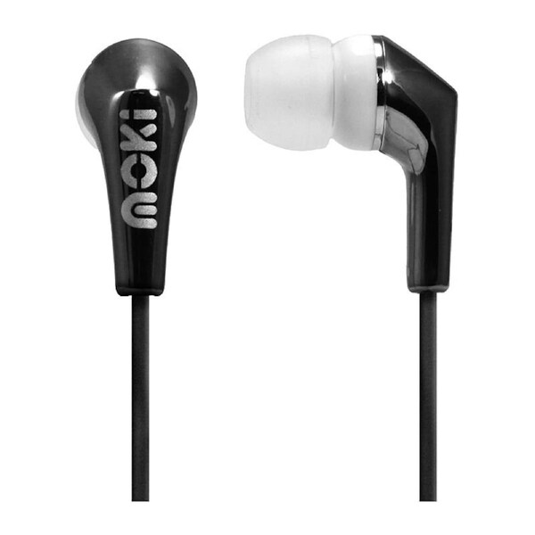 Moki Metallics Earphones - Classic Black, Powerful Sound & Everyday Comfort