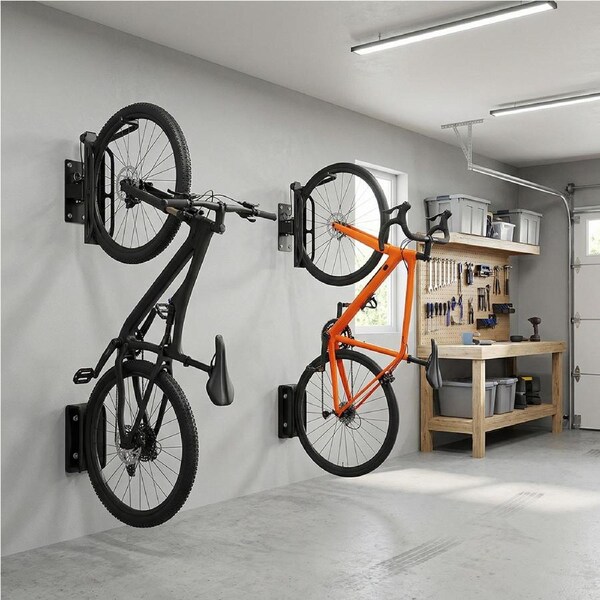 Monvelo Bike Wall Mount Swivel Bike Stand 4 PCS Vertical Rack Garage Apartment