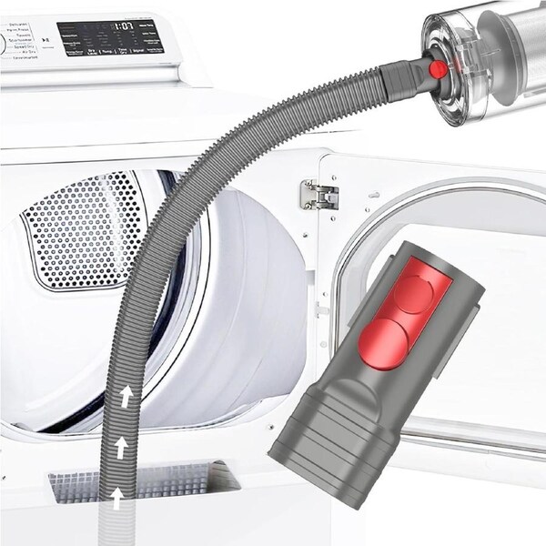 Dryer Vent Cleaner Kit Compatible with Dyson Dryer Lint Vacuum Attachment Removes Deep Lint Adapter Compatible with Dyson V7 V8 V10 V11 V12 V15 etc Cordless Vacuum Cleaner Accessories
