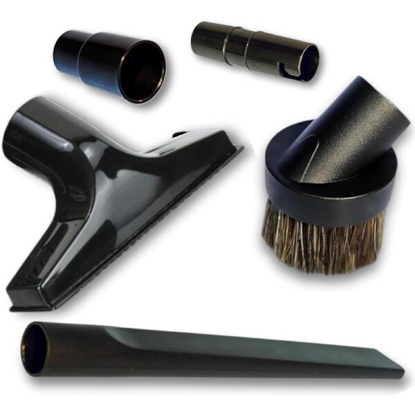 Attachments for 1.25" Vacuum Cleaner \u2013 Dust Brush, Crevice, Upholstery Tool & 2 Adapter - fits 1.5" & 1.375" Compatible