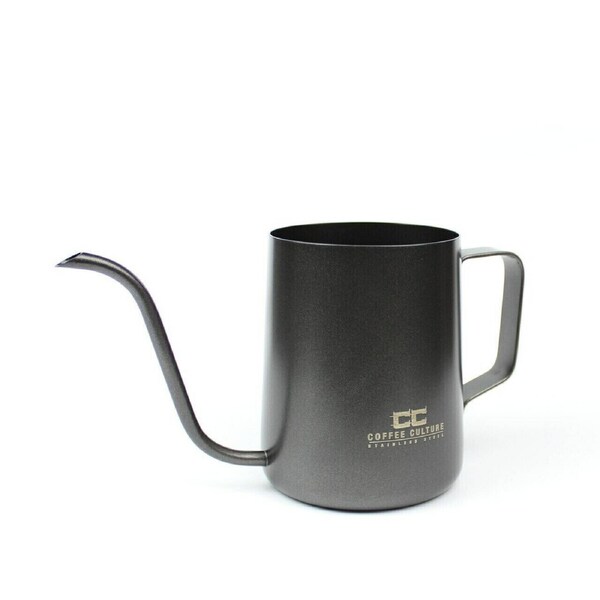 Goose Neck Spout Jug Black Stainless Steel Pour Over Coffee & Tea - 600ml