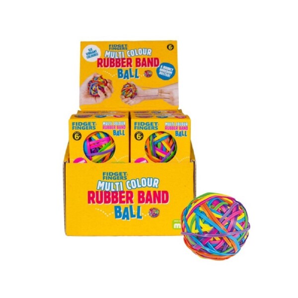 2pcs Multi Colours Rubber Band Ball Sensory Toy Fun Gift Assorted