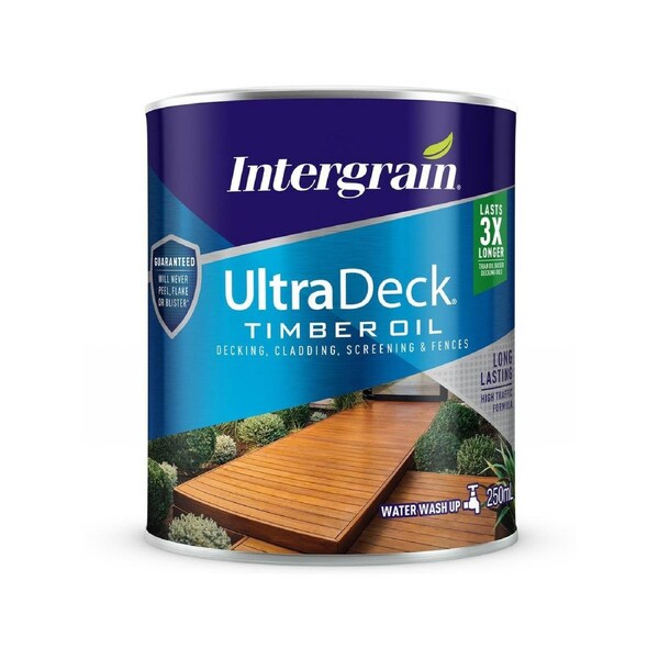 Intergrain UltraDeck 250ml Spotted Gum Water Based Timber Decking Oil