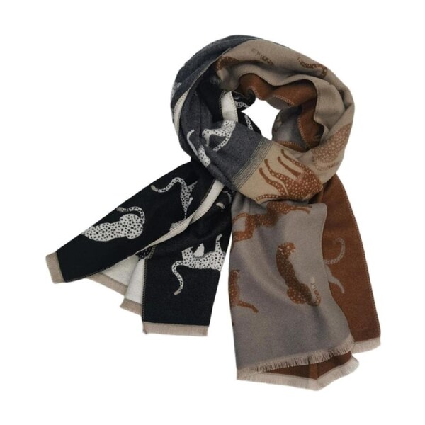 Urban Products Cheetah Scarf Mauve Pattern Women's Accessory 180cm