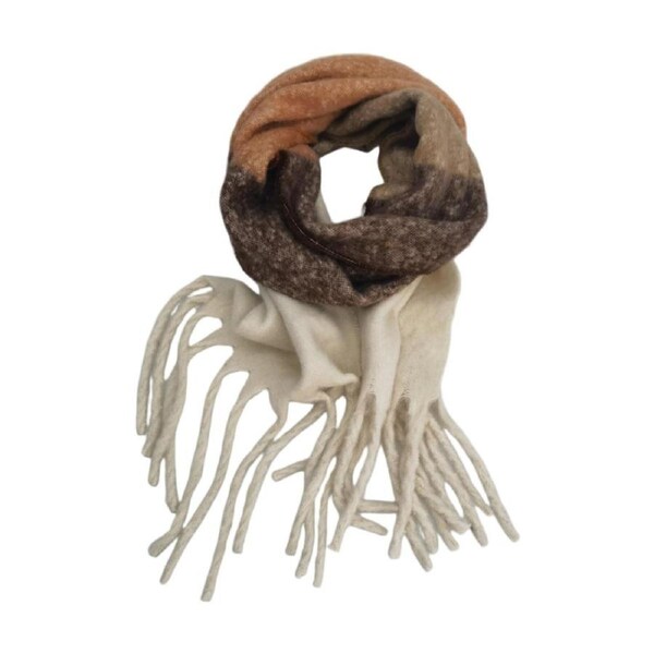 Urban Products Torquay Cream/Beige Gradient Soft Woven Fabric Scarf 180cm