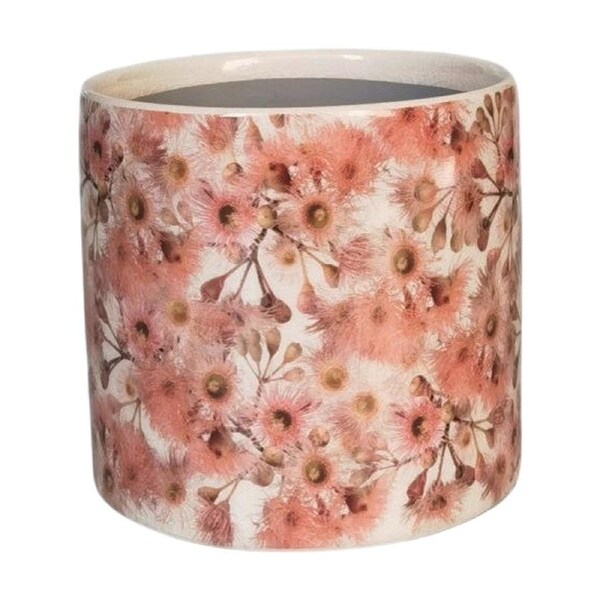Urban Products Flowering Gum Planter Pink Ceramic Decorative Pot 14cm