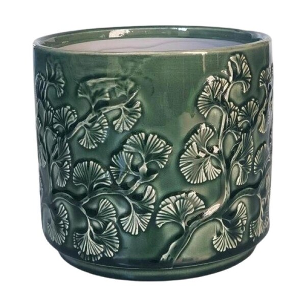 Urban Products Hakone Planter Green Decorative Ceramic Pot 17cm