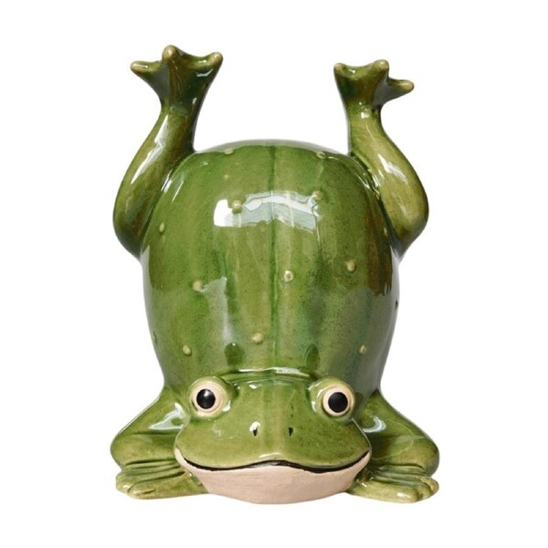 Urban Products Frog Handstand Green Decorative Indoor Vase 19cm