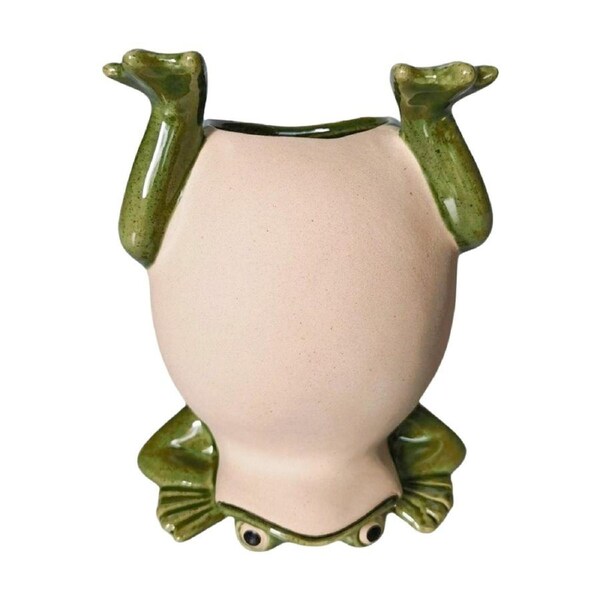 Urban Products Frog Handstand Green Decorative Indoor Planter 17cm