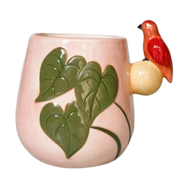 Urban Products Madagascar Planter Pink Ceramic Decorative Pot 15cm