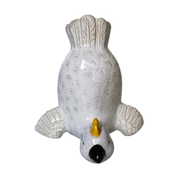 Urban Products Cockatoo Handstand White Decorative Indoor Vase 21cm