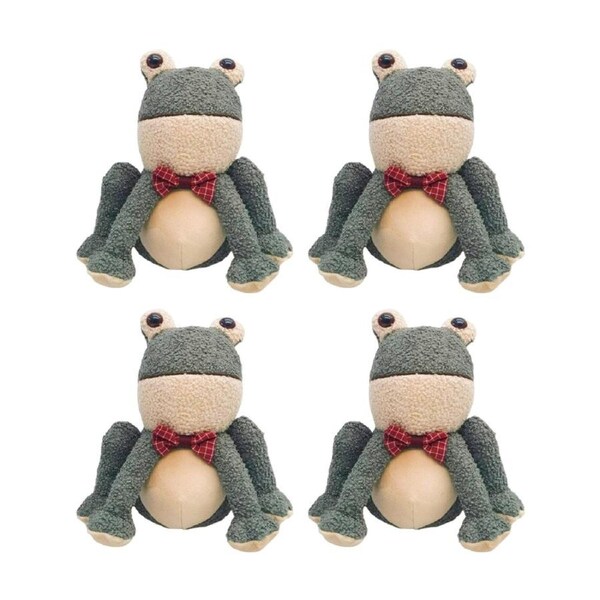 4x Urban Products Frog Green Plush Doorstopper Decorative Decor 28cm