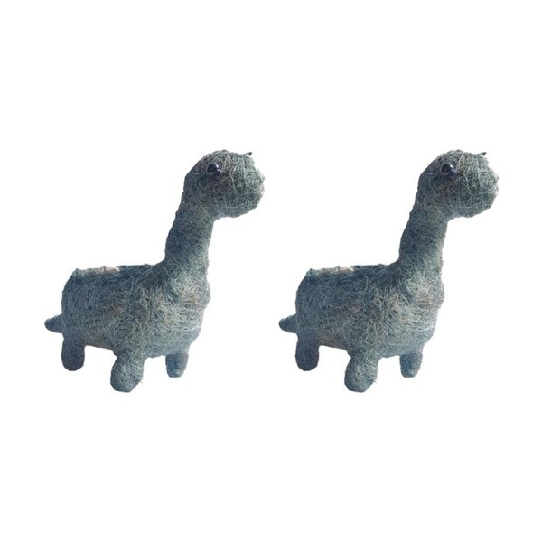2x Urban Products Brachiosaurus Dinosaur Husk Decorative Indoor Planter Blue