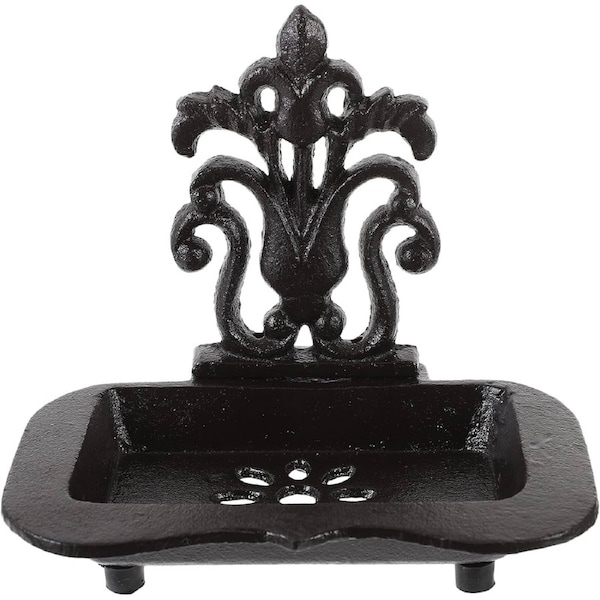 Velocity Iron Rooster Soap Bar Holder Cast Iron Bathroom Soap Dish Sturdy Self-Draining for Shower and Kitchen Use Random Color