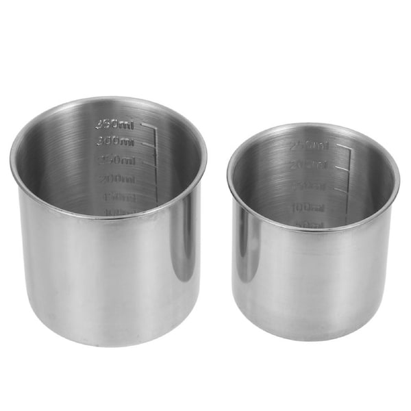 2 Pcs Stainless Steel Measuring Cups For Baking Cooking And Rice Measuring