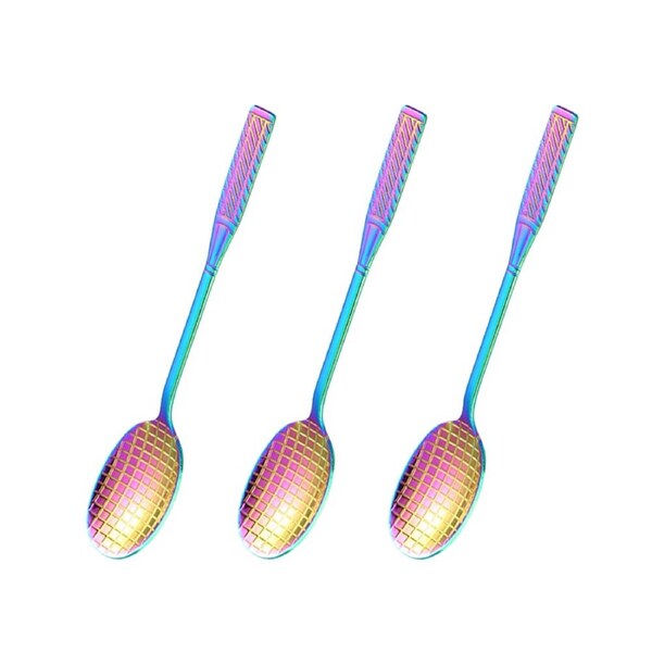 3 Pcs Dessert Scoops Hot Chocolate Stirring Spoons Stainless Steel