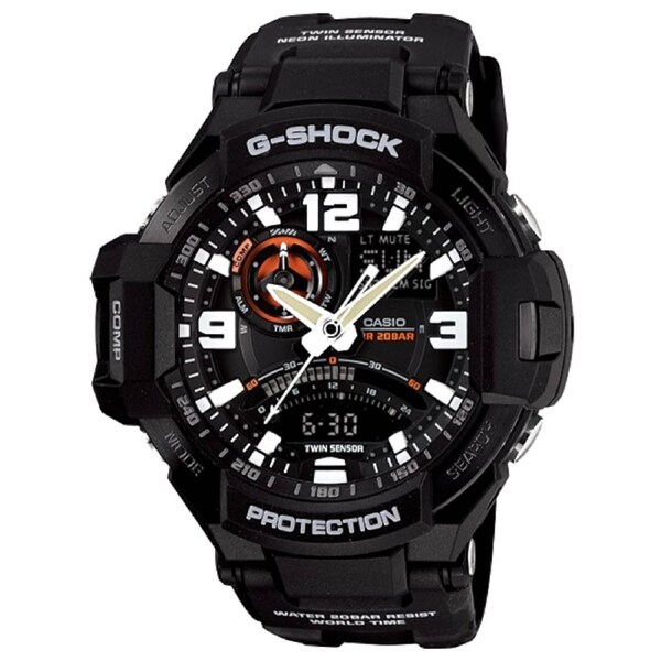 Casio G-Shock Analogue/Digital Mens Black Gravitymaster Watch GA1000-1A GA-1000-1A