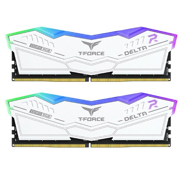 Team 32GB (2x16GB) FF4D532G6400HC40BDC01 T-Force Delta RGB White CL40 6400MHz DDR5 RAM