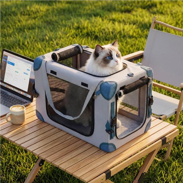 Advwin Car Dog Bed with Thick Cushion 61 * 41 * 41 CM Dog Car Seat for Small to Medium Dogs Cats Under 35Lbs