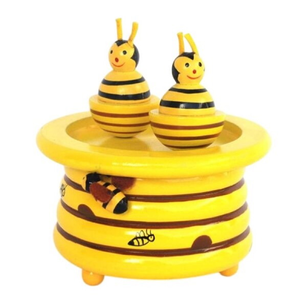 Toyslink Wooden Twin Bee Music Box