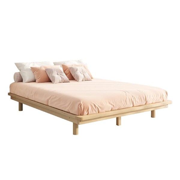 Oikiture Bed Frame Queen Double King Single Wooden Bed Base Floating Bed Queen