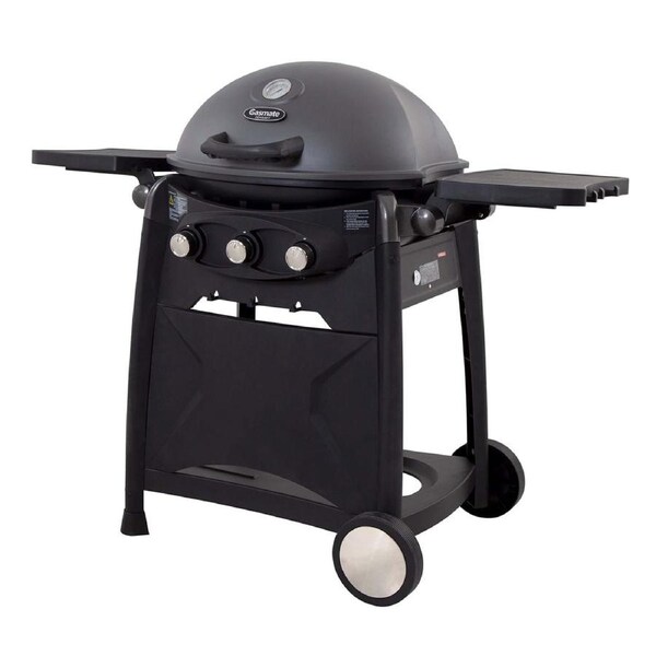 Gasmate Odyssey 3 Burner Trolley BBQ in Matte Grey