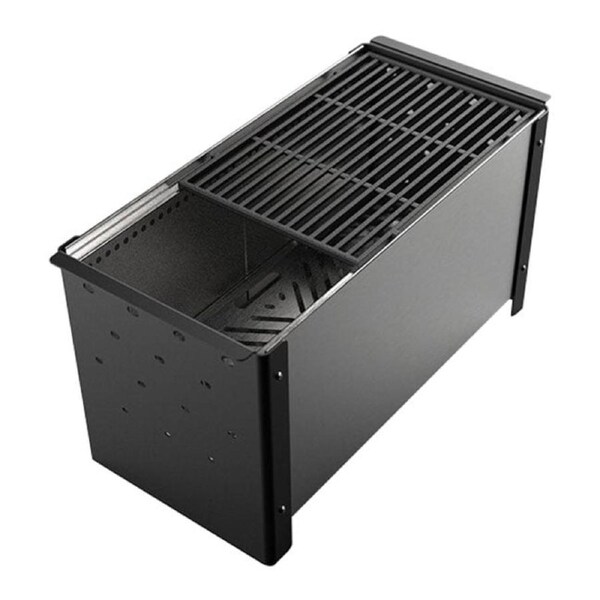 Masport Mawson Linear Dual Wall Fire Pit with Cast Iron Grill & Waterproof Cover