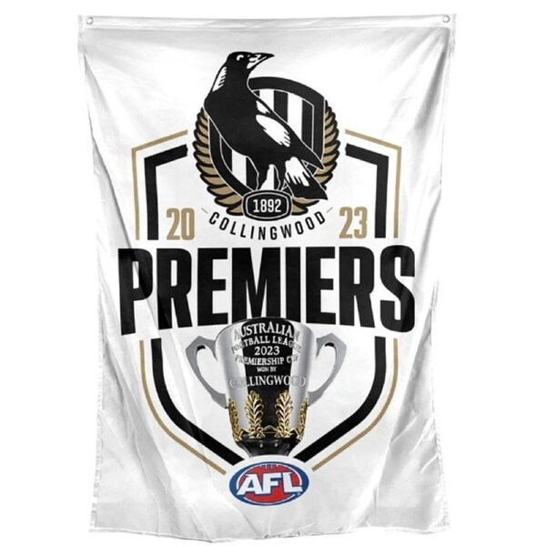 Collingwood Magpies 2023 Premiers Wall Flag