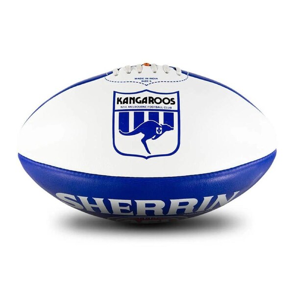 North Melbourne Kangaroos AFL SHERRIN Club Leather - Size 5