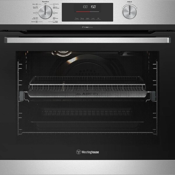 Westinghouse 60cm 80L Multifunction Pyrolytic Electric Oven & AirFry WVEP6716SD