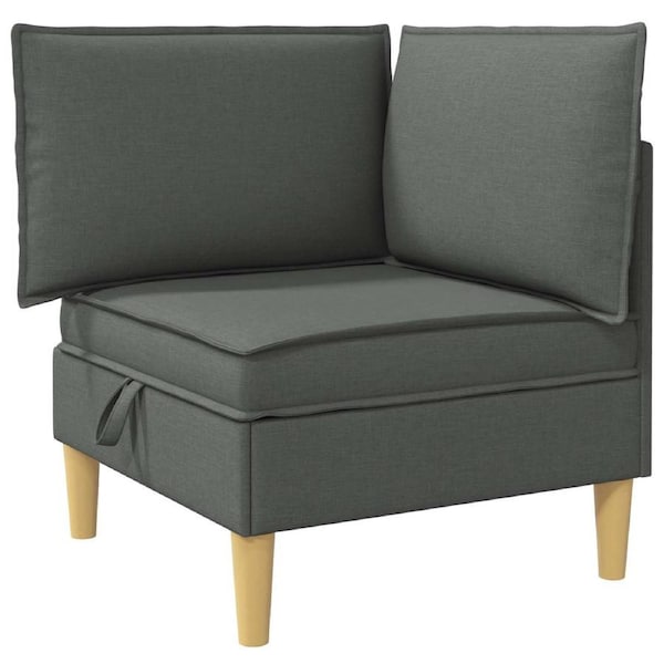 Storage Ottoman Dark Grey vidaXL